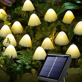 Napelemes Solar Gombalámpa 10 Darab Szett Kültérre Hidegfehér és Színes Választható