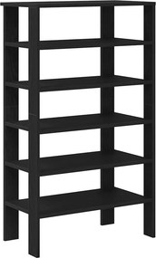 vidaXL fekete szerelt fa cipőtároló szekrény 61x32x105 cm