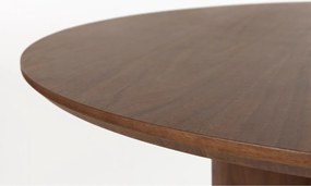 Kerek étkezőasztal diófa dekorral ø 120 cm Laurent – White Label