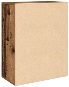 antik fa színű szerelt fa tálalószekrény 60x30x75 cm