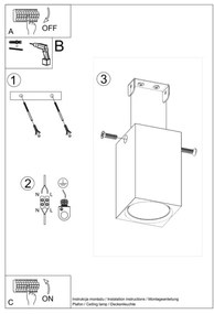 Sollux SL.1040 - Spotlámpa KEKE 1xGU10/40W/230V 10 cm tölgy