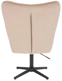 HR650CROSS Latte modern velúr szék fekete lábbal