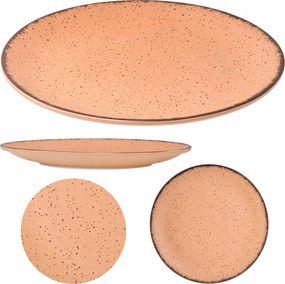 Desszerttányér kerek desszertes tányér reggelihez 21 cm narancs porcelán