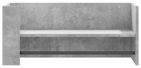 betonszürke szerelt fa fali polc 70,5 x 35 x 30,5 cm