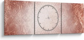Kép - Rózsaszín mandala (órával) (90x30 cm)
