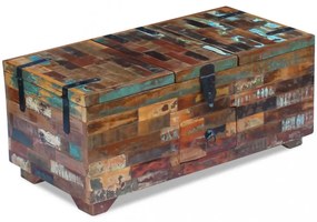 ládika dohányzóasztal tömör újrahasznosított fa 80x40x35 cm