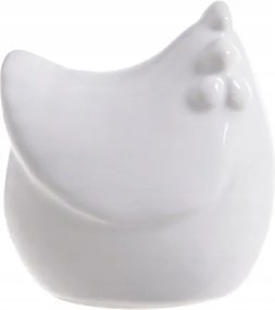Tyúk fehér kerámia figura 6cm