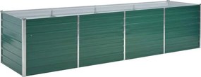 vidaXL zöld horganyzott acél kerti magaságyás 320 x 80 x 77 cm