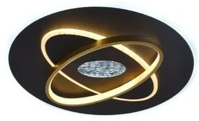 LED Dimmelhető mennyezeti lámpa LED/80W/230V fekete + távirányítás