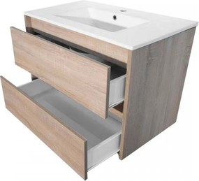 Porto 60 alsó fürdőszoba bútor mosdóval sonoma tölgy színben