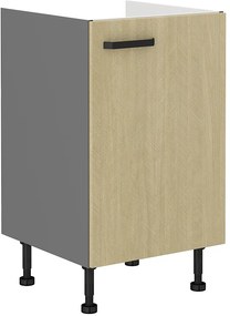 Alsó konyhaszekrény a mosogató alá  Scarmi 60 ZL 1F BB (antracit + Herringbone scandi). Akció -29%. 1105311
