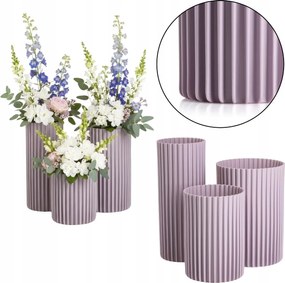 3 Db-os Sárgalila Váza Készlet virág kozmetikai kiegészítők tárolására