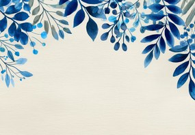 Fotótapéta - Kék levelek (147x102 cm)