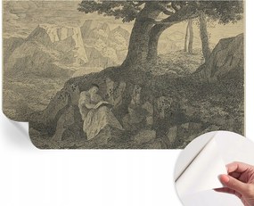 Dekoratív öntapadós fotótapéta az irodába Olvasó figura 416x254 cm