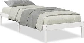 vidaXL fehér tömör fenyő extra hosszú ágykeret matrac nélkül 90x210 cm