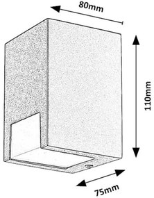 Rabalux 77054 - Kültéri fali lámpa CERNON 1xGU10/7W/230V IP44 fekete
