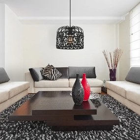 Rabalux 2156 - Csillár ALESSANDRA 1xE27/60W/230V fekete