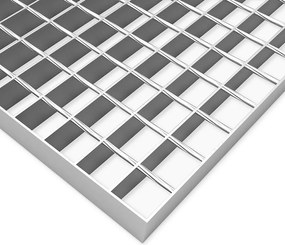 Acél padlórács 25 x 100 x 3 cm, ezüst