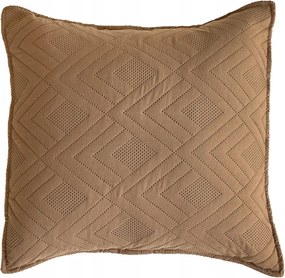 Dekoratív párnahuzat Avila 40x40 steppelt geometrikus mintás barna
