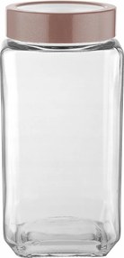 Üveg Tartály ömlesztett termékekhez Liszt Cukor Pehely szögletes 1000 ml