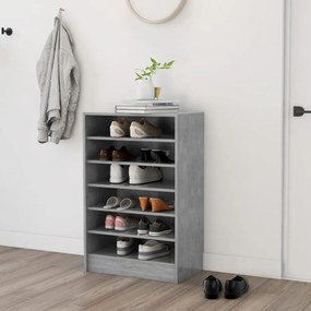 betonszürke szerelt fa cipősszekrény 60 x 35 x 92 cm