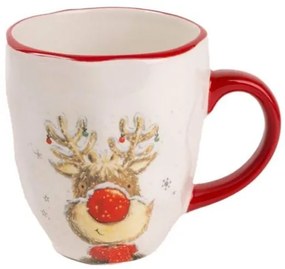 rénszarvasos karácsonyi kerámia bögre - 300 ml