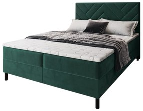 ROKOS kárpitozott boxspring ágy + topper, 180x200, monolith 37