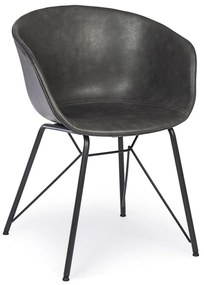 WARHOL szürke vintage műbőr szék