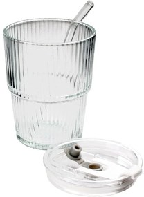 Toro Pohár szalmával 320 ml, 9,5 x 9,5 x 11,3 cm