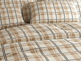 Mikroplüss ágynemű PLAID krém Ágyneműhuzat mérete: 2 db 70 x 90 cm | 200 x 220 cm