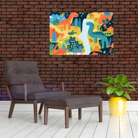 Kép - Vidám dinoszauruszok (90x60 cm)