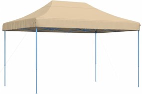 vidaXL bézs összecsukható felugró rendezvénysátor 410x279x315 cm