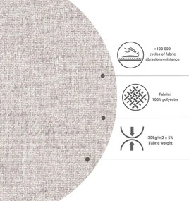 Krémszínű kinyitható sarokkanapé (variálható) Homely Tommy – Miuform