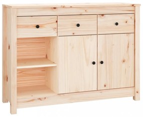 tömör fenyőfa tálalószekrény 100x35x74 cm