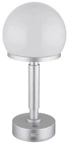 Globo 21034SI - LED Újratölthető érintős asztali lámpa HAKU LED/2,5W/5V 2800K ezüst