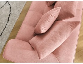 Rózsaszín zsenília kanapé 237 cm Whesley – Bobochic Paris