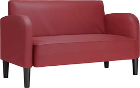 vidaXL bordó műbőr loveseat kanapé 110 cm