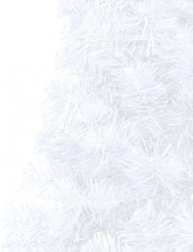 fehér PVC fél műkarácsonyfa állvánnyal 240 cm
