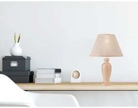 Asztali lámpa AMFORA 1xE27/60W/230V bézs/bükkfa