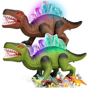 STEAM Life Sétáló dinoszaurusz játék Robot dinoszaurusz játék Sétál, mozog a száj, ordít és világít - Robotjátékok gyerekeknek