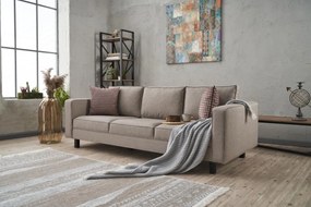 3 személyes kanapé Kale Linen - Krém