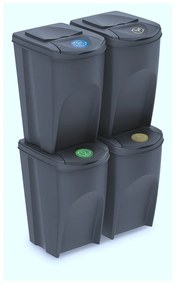 PROSPERPLAST SORTIBOX hulladékgyűjtő tartályok készlete, 4x35l