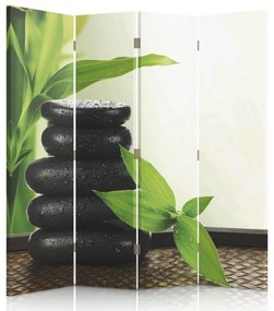 Gario Paraván Fekete kövek piramisa Méret: 145 x 170 cm, Kivitelezés: Forgó paraván 360°
