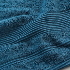 Sötétkék frottír pamut fürdőlepedő 90x150 cm Tendresse – douceur d'intérieur