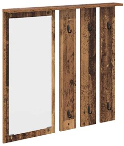 Fali Kabáthorog polcokkal Régi fa 84 x 10 x 80 cm Faanyag