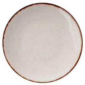 24 darabos bézs/barna porcelán étkészlet