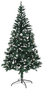 Karácsonyfa tobozokkal, havas, 180 cm, CHRISTMAS TYP 4