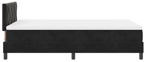 Boxspring Ágy Mattal és LED-del Fekete 120x200 cm Bársonyos