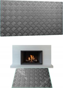 Kandalló Alatti Üveg Edzett Üveg Állvány Méret 70x52cm Grafika Fém