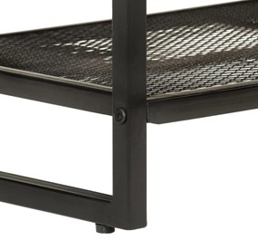 tömör akácfa és vas cipőpad 110 x 35 x 45 cm